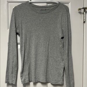 Eddie Bauer Gray Long Sleeve Top Medium
